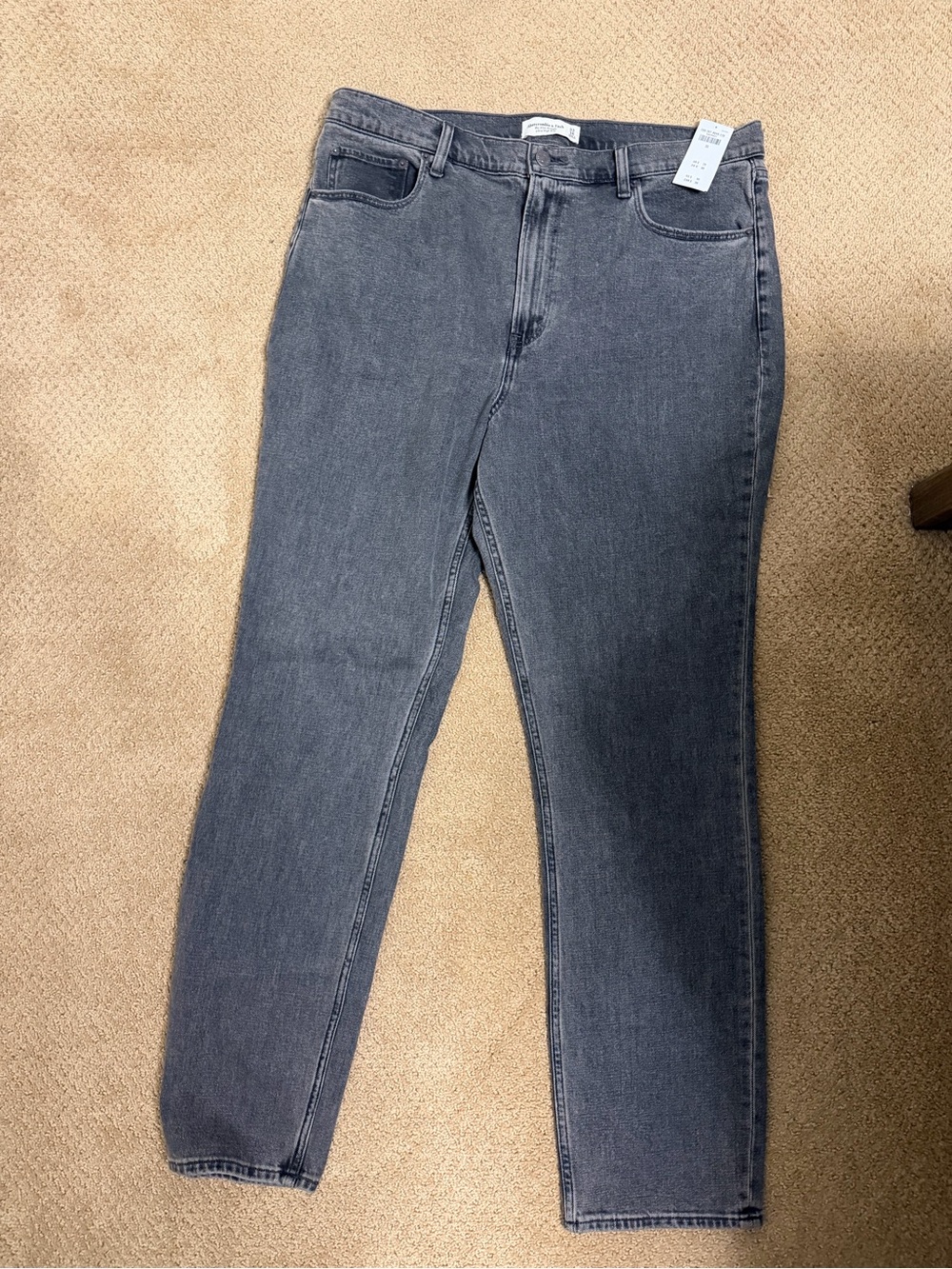 Abercrombie & Fitch Women's Boot Cut Jeans in Washed Black